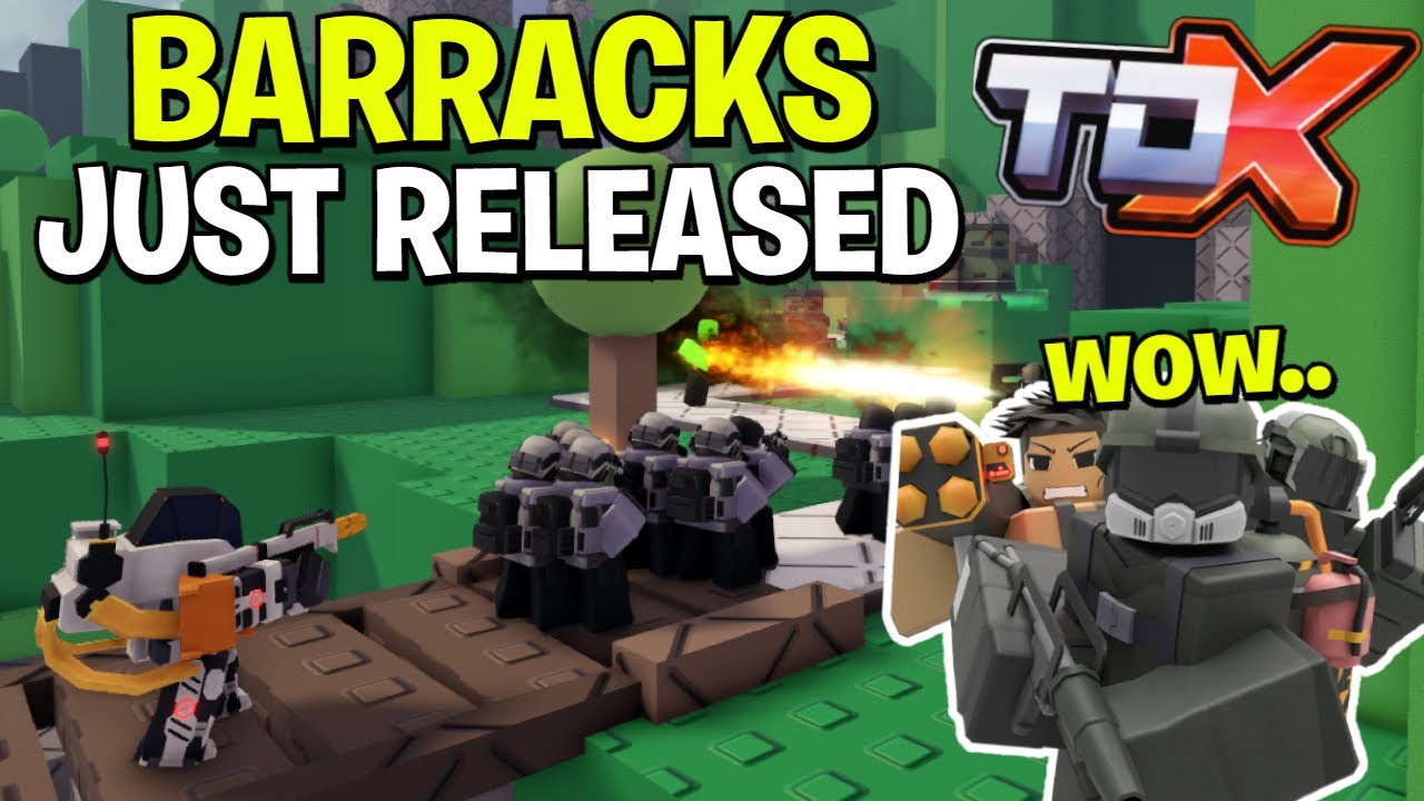 NEW* BARRACKS TOWER UPDATE!!  Tower Defense X Roblox 