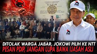 REJECTED BY WEST JAVA RESIDENTS, JOKOWI CHOOSES TO GO TO NTT. PDIP'S MESSAGE: DON'T FORGET TO BRI...