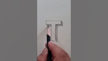 Cách vẽ chữ 3D đơn giản bằng bút chì - chữ T #musicart #vebutchi #vedongian #3d