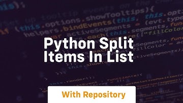 python split items in list
