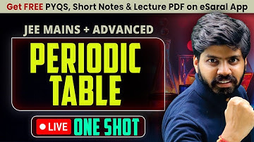 Periodic Table One Shot : All Concepts & PYQs Covered | JEE Main & Advanced | JUNOON 2026 | eSaral
