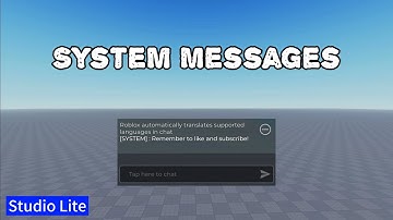 System Messages | Studio Lite Tutorial
