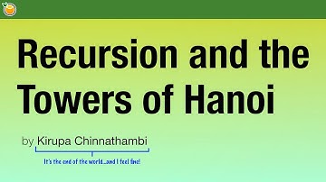 Recursion and the Towers of Hanoi
