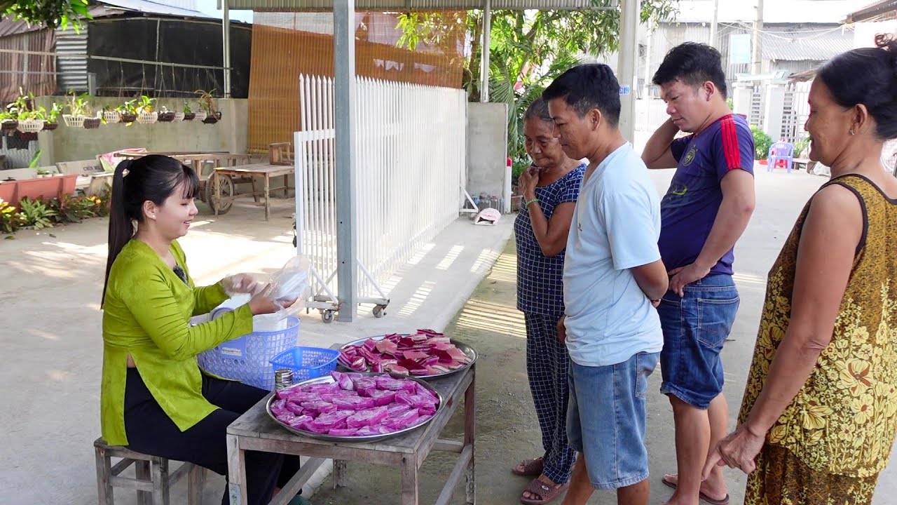 Làm 2 Mâm Bánh Lá Cẩm Khoai Cao Bán cho Bà Con Ăn Sáng | HQ 
