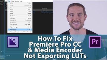How To FIX Premiere Pro CC & Media Encoder Not Exporting LUTs