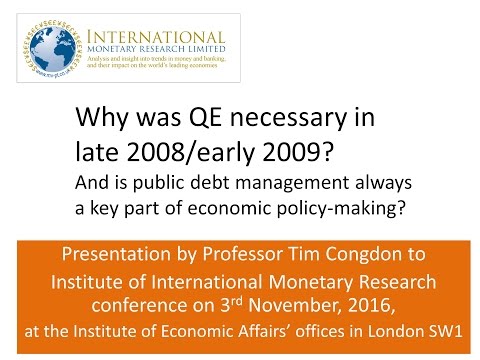Why Was QE Necessary In Late 2008/2009?
