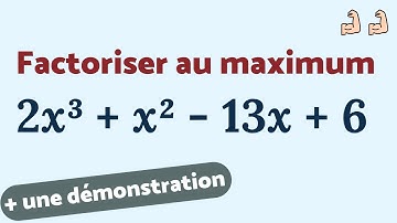 FACTORISER au maximum 2x³ + x² - 13x + 6