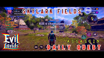 ASSASSIN IN SKYLARK FIELDS: ELIMINATE 6 CHAMPIONS 🏆 EVIL LANDS 🥷 1.04.2022 🏝️ BEST ONLINE ACTION RPG