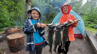 3 Days Camping \u0026 Catching Salmon in Alaska - Floating the Kenai River