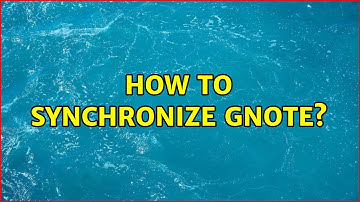 How to synchronize Gnote?