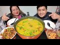 FILIPINO BREAKFAST | LUGAW GOTO WITH ISAW NG BABOY AT EGG | MUKBANG ASMR | MUKBANG PHILIPPINES