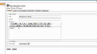 How to Create a Discussion Forum on ANGEL