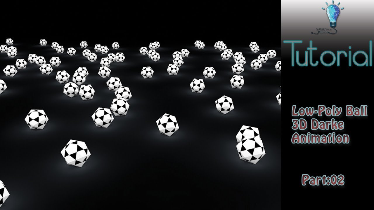Cinema 4D Tutorial Polygon Light Balls in 3D Animation
