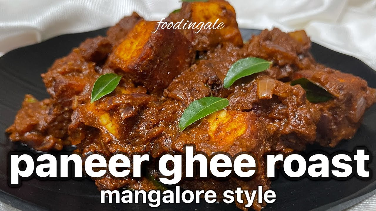 paneer ghee roast recipe mangalore style | veg ghee roast | how to make paneer ghee roast | Foodingale