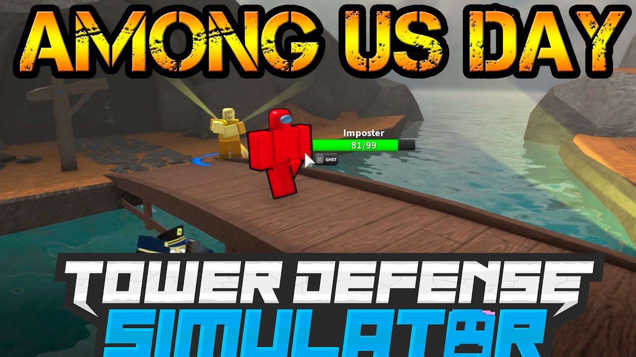 TOWER DEFENSE SIMULATOR IS SUS!! (Among Us Event) - ROBLOX 