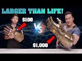 $100 INFINITY GAUNTLET vs. $1,000 LIFE-SIZE INFINITY GAUNTLET!!!  Marvel Legends VS. Hot Toys!