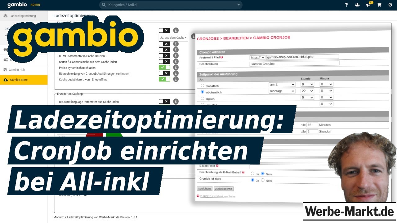 Update Gambio Ladezeitoptimierung: CronJob einrichten bei All-inkl (KAS)