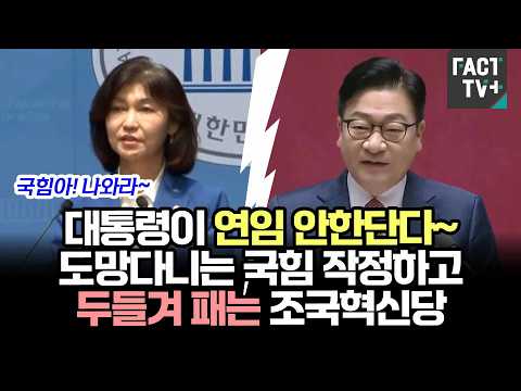 대통령이 연임 안한단다~도망다니는 국힘 작정하고 두들겨 패는 조국혁신당 (feat.강경숙)