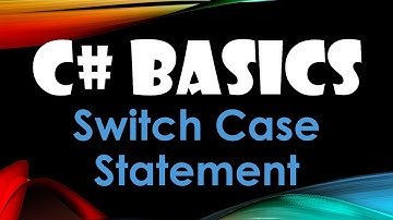 32. (C# Basics Beginner Tutorial) Switch Case Statement