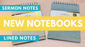 NEW: Sermon Notes or Simple Lined Notebooks | Linen Covers | Gold Details