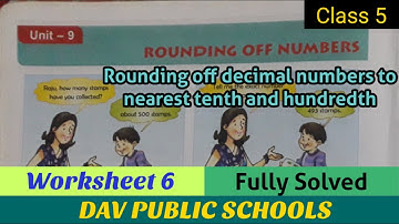 DAV class 5 maths unit 9 Worksheet 6