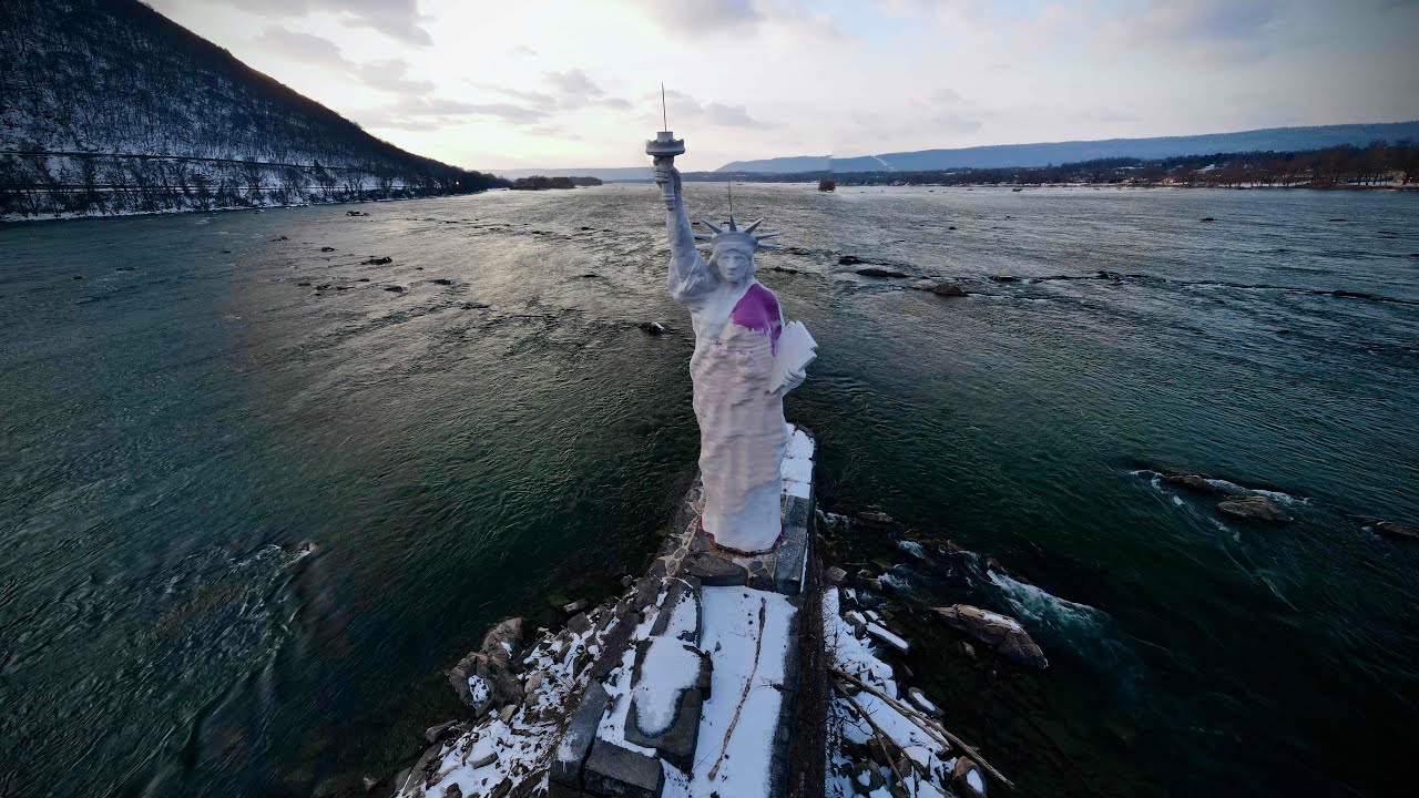 The Statue of Liberty on the Susquehanna River in Central PA YouTube