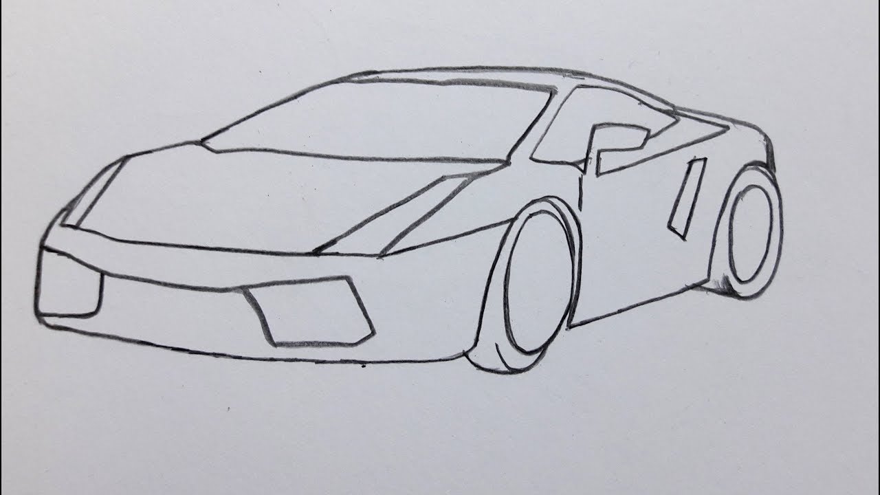 Kids Drawinghow To Draw A Car Lamborghini Gallardo Easy Step By Step