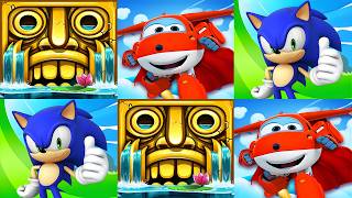 Temple Run 2 VS Sonic Dash VS Super Wings Jett Run Android iPad iOS Gameplay HD screenshot 4