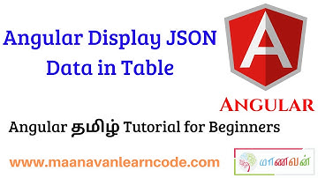 Display JSON Data in Table | Angular 14 | Angular Tamil Tutorial for Beginners