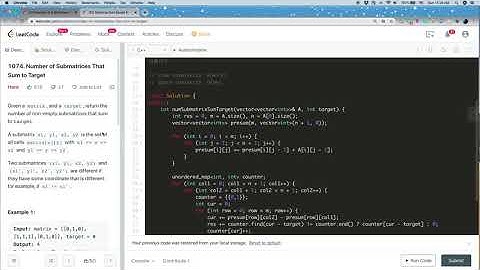 猩猩的乐园 Leetcode 1074 Number Of Submatrices That Sum To Target