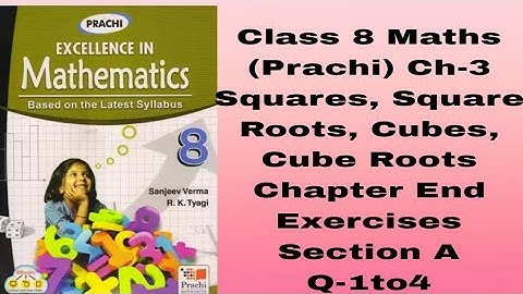 Class 8#Maths (Prachi) Ch-3#  Chapter End Exercises #Section A #Q-1to4