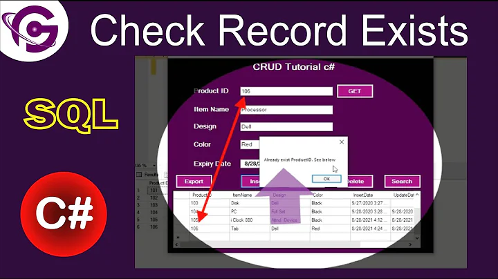How to Check If Record Exist Before Insert in C# with SQL | ProgrammingGeek
