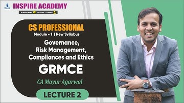 CS Professional | Module 1 | New Syllabus | Governance  (GRMCE) | Lecture 2 |  By CA Mayur Agarwal