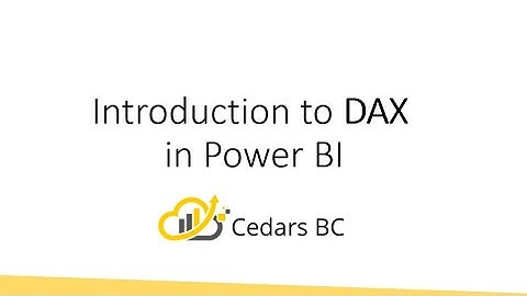 Introduction to DAX | مقدمة عن الداكس