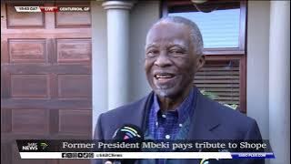 Former President Thabo Mbeki visits the family of the late Gertrude Shope