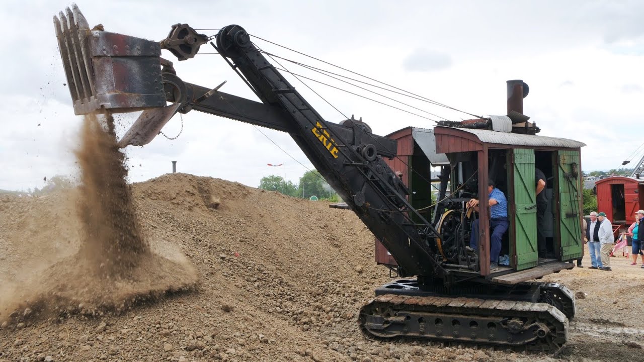 100 Year Old Steam Shovel Working 
