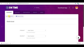 OnTime WorkTime - Web application Tutorial ENG