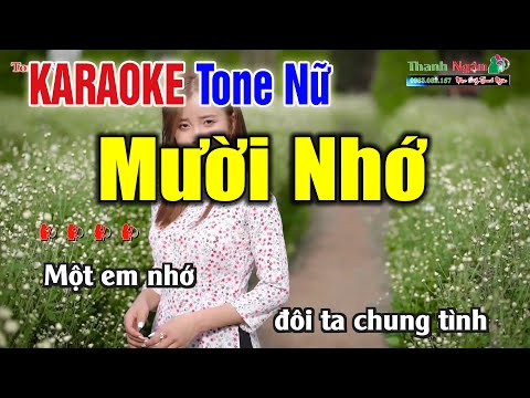 Karaoke Mười Nhớ - Mười Nhớ Karaoke Tone Nữ | Phong Cách DISCO Dễ Hát - Nhạc Sống Thanh Ngân