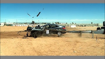 MFLEAT Test 3-37 Guardrail End Terminal Crash Test with Car