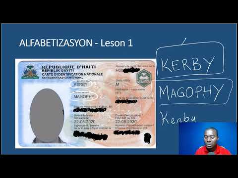 Leson 1: Alfabè | Alfabetizasyon an Kreyòl Ayisyen | Alphabétisation en Créole Haitien