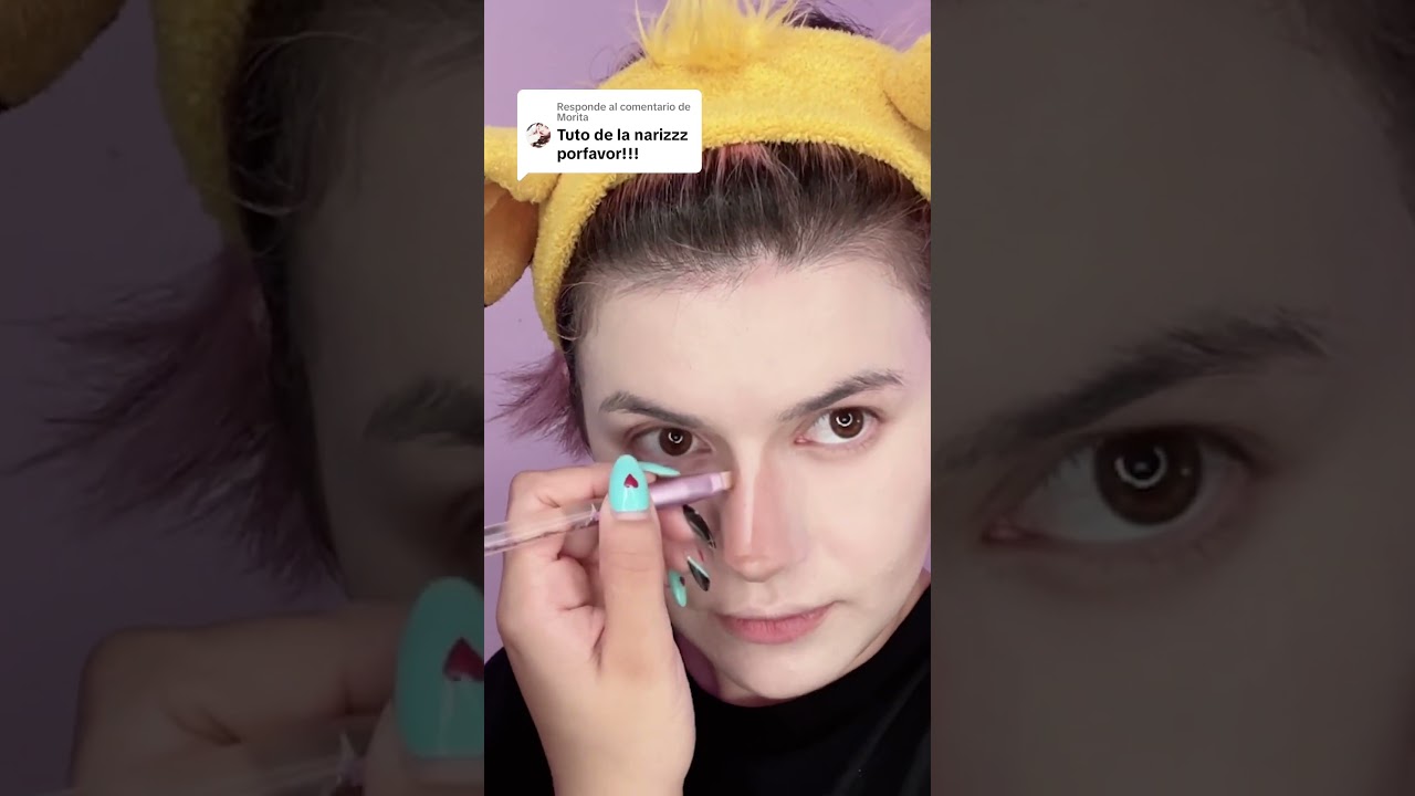 Como hago mi nariz para mi cosplay de Miku #makeuptutorial #cosplay