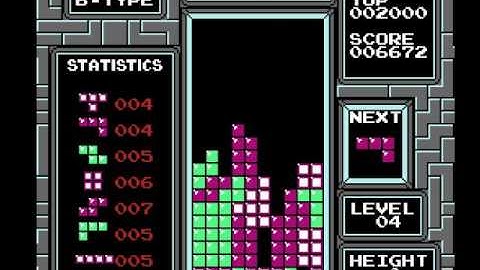 Retro Game-6 | Tetris (NES) Level 4 B-Type