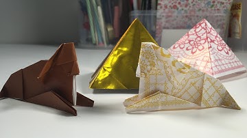 How to Origami World Heritage : Sphinx and Pyramid