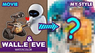 Drawing Wall-E and EVE - HUMAN VERSION! | Semi Realistic | Huta Chan