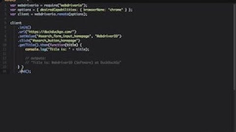 Lesson 1b - Trying out the WebdriverIO example