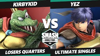 SWT NA Southeast Online Losers Quarters - Yez (Greninja, Ike) Vs. KirbyKid (K Rool) SSBU Ultimate