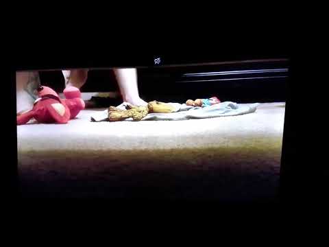 She S Standing And Trampling The Kids Toys While Getting Dressed For Work And Flattening Them