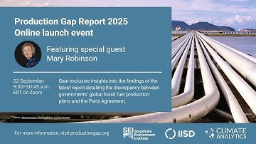 Event | Official report launch of the 2025 Production Gap Report