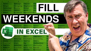 Excel for Co-Parenting: Fill Weekend Dates in Excel - Episode 2064