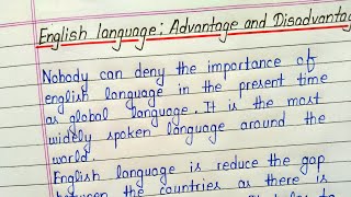 Paragraph on advantage and disadvantage of english language